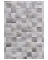 Kilim ALACAM pilkas 140 x 200 cm Natūrali oda