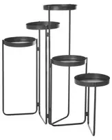 Gėlių stovas NANTEN 87 cm juodas metalinis
