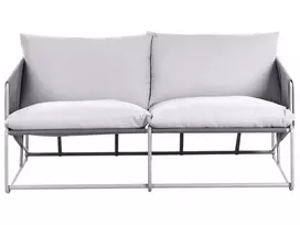 Sodo sofa PONTE, 2 vietų, metalinė, pilka
