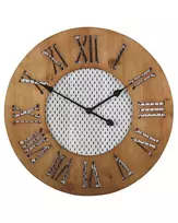 Sieninis laikrodis CUILCO 60 cm, kėnio mediena, rudas