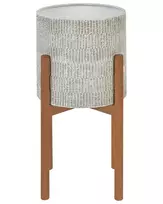 Gėlių vazonas ant kojelių PINSAPO Metal 30 cm pilkas