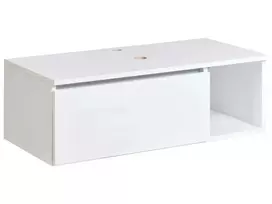 Pakabinama vonios kambario spintelė po praustuvu RUPANCO 80 cm, balta