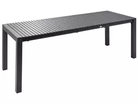 Išskleidžiamas sodo stalas ARDESIO 160/220 cm 90 cm metalinis tamsiai pilkas