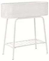 Gėlių stovelis LINNAEA metalinis 60 cm baltas