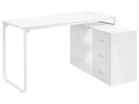 Kampinis rašomasis stalas SOGNE Baltas 140 cm 100 cm