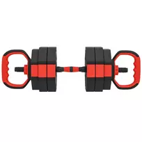 SPORTNOW 4-in-1 Hantelių rinkinys, reguliuojami 25 KG hanteliai ir štangos jėgos treniruotėms namuose