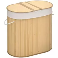 Skalbinių krepšys su dangčiu, 2 skyriai, 100L