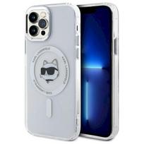 Karl Lagerfeld KLHMP12MHLSCHH iPhone 12 / 12 Pro 6.1" Hardcase IML Metal Choupette Head / white