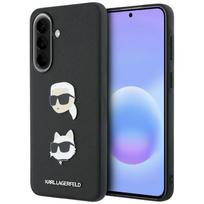 Case Karl Lagerfeld w/ Karl&Choupette Heads Pins&Logo for Samsung Galaxy A37 5G / black