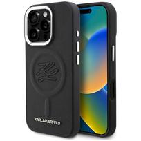 Case Karl Lagerfeld Initial & Metal Logo MagSafe for iPhone 16 Pro / black