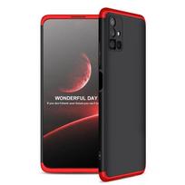 GKK 360 aizsargvāciņš priekšpuse un aizmugurējais korpusa vāciņš Samsung Galaxy M51 melnsarkans