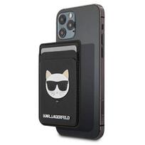 Karl Lagerfeld KLWMSCHSFBK Wallet CardSlot Saffiano Choupette Head MagSafe / black