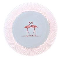 Lėkščių rinkinys desertinė Hermia TVL4PTPRS1158, Ø 20 cm, balta sp./raudona sp.