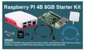 Raspberry Pi RASPBERRY PI4B - 8GB - FULL  KIT WITH RED / WHITE HOUSING