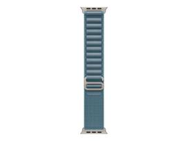 Apple 49mm Light Blue Alpine Loop - Large - Natural Titanium Finish | Apple