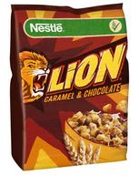 Pusryčių dribsniai NESTLE, Lion, su šokoladu, DRBNST5900020031761