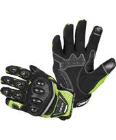 Motorcycle Gloves W-TEC Upgear - Juoda, fluorescencinė
