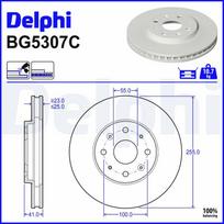 Stabdžių diskas DELPHI BG5307C