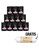 PAKA ZWIERZAKA Seventh Heaven Kiaulienos nugarinė su slyvomis (kiauliena ir slyvos) 12 x 400g + Jautienos dešra šunims 200g NEMOKAMAI
