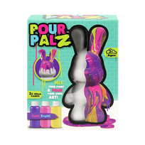 Žaislinis dažymo rinkinys, triušis Pour Palz Tutti Frutti, geltona sp./rožinė sp./violetinė sp.