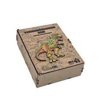 Medinė dėlionė PuzzleOK Dinosaur 04114, 27.5 cm x 17.5 cm, 72 vnt., įvairių spalvų