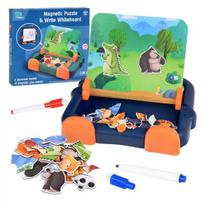 Magnetinė lenta 2in1 magnetinė dėlionė gyvūnų piešimo lenta ZA5157