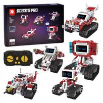 Techninių konstruktorių rinkinys „Robots Pro 5 viename“ su nuotolinio valdymo pultu ir LED ekranu RC0741