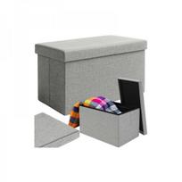 Pilkas audinio pufas 60x30x30 cm Ruhhy 25996