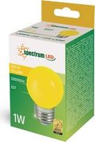 Spectrum LED lempa, Spectrum, P45, E27, 1W, 20LM, geltonos spalvos
