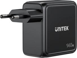 Unitek GAN CHARGER WITH DISPLAY, 140W, 3xUSB-C