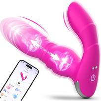 Išpardavimas! Dildo su G taško vibracija ir 9x9 vibro-impulsų režimais išmaniojo valdymo