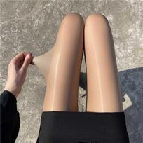 Seksualios blizgios kojinės plonos plonos alyvos pėdkelnės vakarėlio klubo judančios kojinės permatomos juodos kojinės Lolita pėdkelnės moterims One Size smėlis