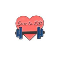 Creative Sports Fitness Around Girls Anti-dumbbell Design Alloy Enamel Brooch Exquisite Fashion Badge Pin Jewelry Accessories 2.8x2.4cm