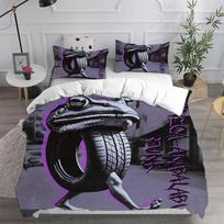 ai Italian Brainrot Tung Tung Sahur Bedding Set 3D Digital Printing 2-3 Piece Set (No Core) Suitable for Bedroom Duvet Cover Set Eusingle 135x200cm