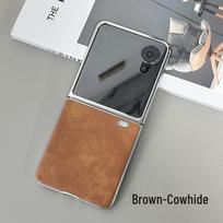 Honor Magic V Flip2 Leather Case: Full Wrap, Electroplated, Protective Shell, High-End Business Design Honor Magic V Flip