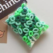 Colorful Pompon Hair Tie for Girls - Cute High Elasticity Hair Ring for Kindergarten