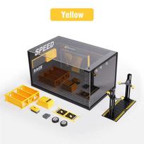 1/24 Parking Lot Display Decoration Simulation Models Exquisite Alloy Assembly Repair Shop Diecast Garage With Light Toys Gift