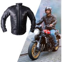 Odinė motociklininko striukė W-TEC Valebravo - Juoda