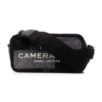 Marc Jacobs Casual Color Block Logo Cotton And Leather Crossbody Bag Unisex bags Black H126M06FA21-012 Basic Set (Bag+Dust Bag)