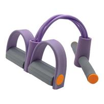 Pedal Resistance Bands with Handle 4/6-Tube Elastic Yoga Pedal Puller Resistance Band Manual Tension Rope for Abdomen Waist Arm Leg Stretching S violetinė