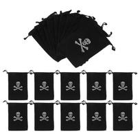 20pcs Pirate Bags Halloween Pouch Drawstring Party Loot Bag Storage Container