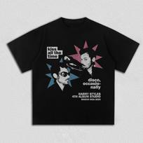 Harry Styles 2026 Album Vintage T-Shirt Men Hip Hop Streetwear Oversized  Kiss All The Time  Print Casual Cotton Tee S įvairiaspalvis