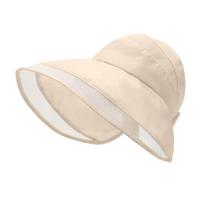 NEW UV Protection Bucket Hat Wide Brim Foldable Sunshade Hat Breathable Panama Hat Women chaki