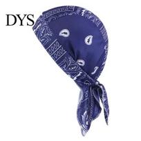Pirate Hat Hat, Adjustable Streamer Design Hip-hop Cap, Cashew Print Street Flexible Fit Style Breathable Elastic Fabric Hip-Hop Outdoor Sports tamsiai mėlyna spalva