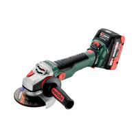 601731660 METABO.WVB 18 LTX BL 15-125 Quick su "metaBOX 165 L" dėklu, su ASC 145 įkrovikliu + 2 LiHD 18 V / 5,5 Ah akumuliatoriais.