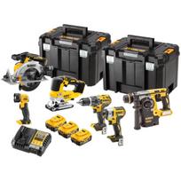 DCK690P3T-QW DEWALT.COMBO 18V RINKINYS DCK690P3T (DCD796 + DCF887 + DCS565 + DCH273 + DCS334 + DCL040) 3x5.0Ah 2x TSTAK
