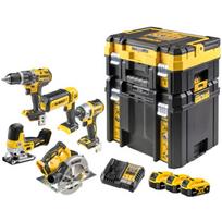 DCK500P3T-QW DEWALT 18V įrankių rinkinys (DCD796 + DCF887 + DCS570 + DCS335 + DCL050) 3x5.0Ah 2xTSTAK