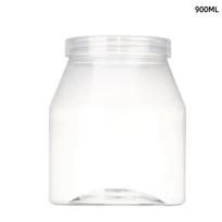 900ML Easy Clean Clear PET Food Storage Jars Airtight Lids for Nuts Candies Pantry Organization A1