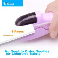 KW-Trio Handheld Stapler for Students, Eco-Friendly Stapling Machine, Small Size, Needleless Stapler, Labor-Saving Binding, Can Staple up to 8 Pages