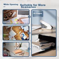 Deli (Deli) Efficient Single-Finger Press Low-Effort Stapler, Compatible with #12 Staples, Holds 150 Staples, Office Supplies, Black 0468